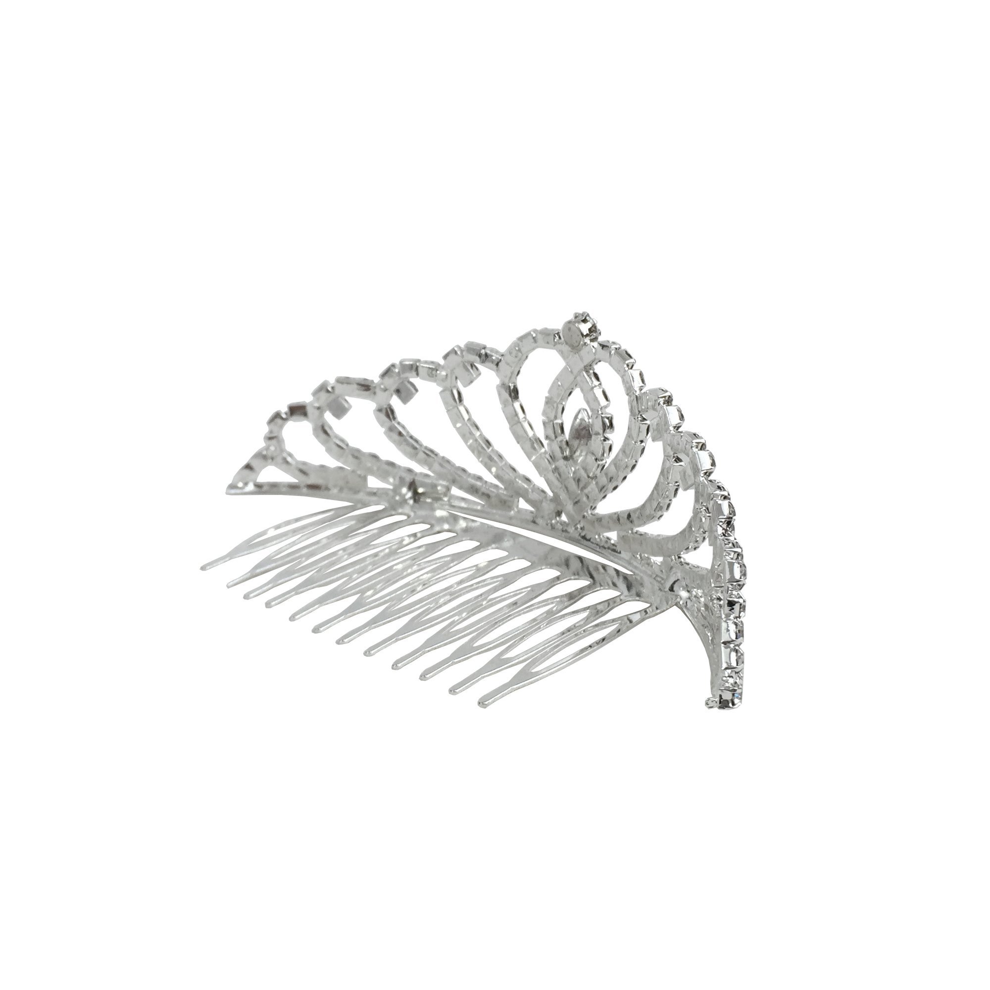 Katara 1738 Mini Kamm #1 Diadem silber Strass 16 cm
