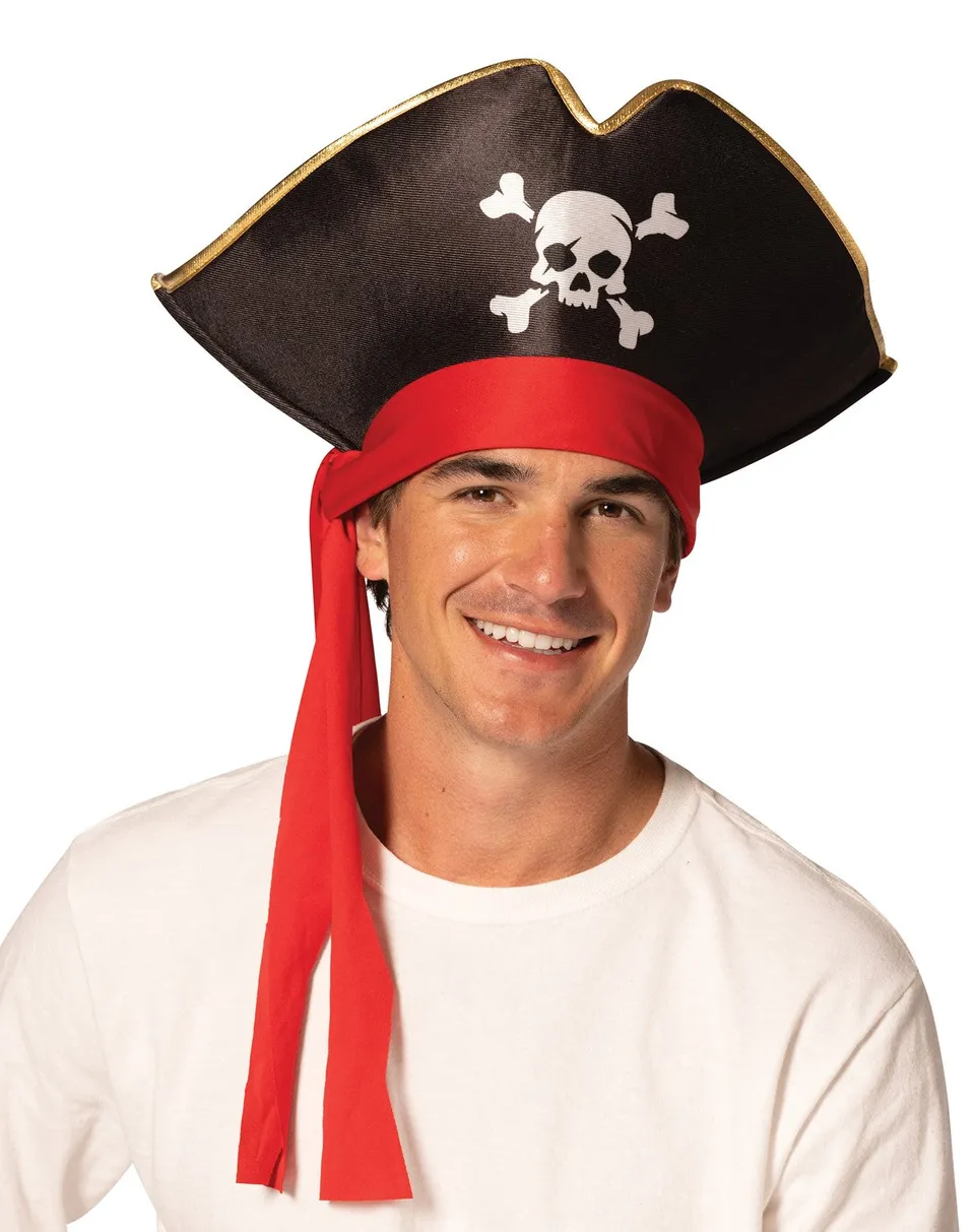 Rasta Imposta Piratenhut Totenkopf schwarz Einheitsgröße