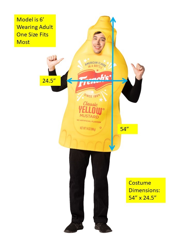 Rasta Imposta French's Mustard Flaschenkostüm One Size