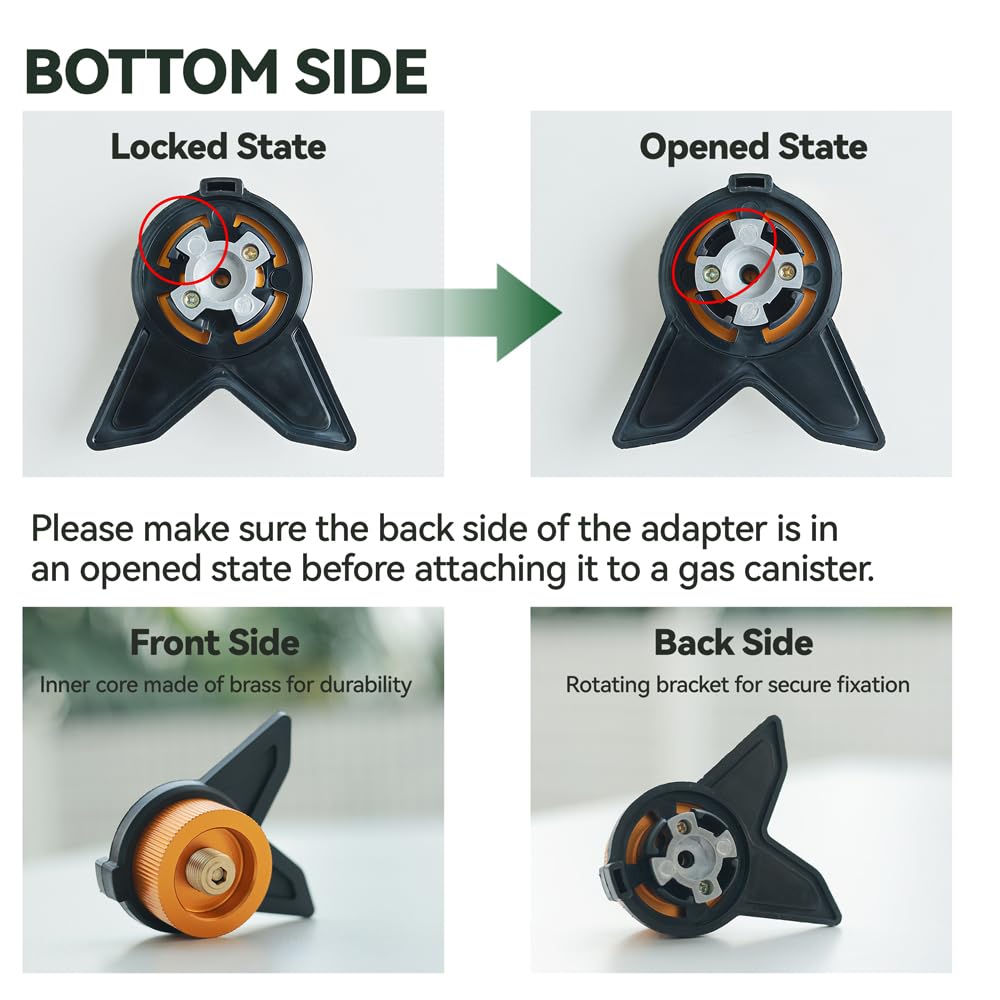 REDSUN Adapter Set Propan Butan zu Isobutan EN417 40g