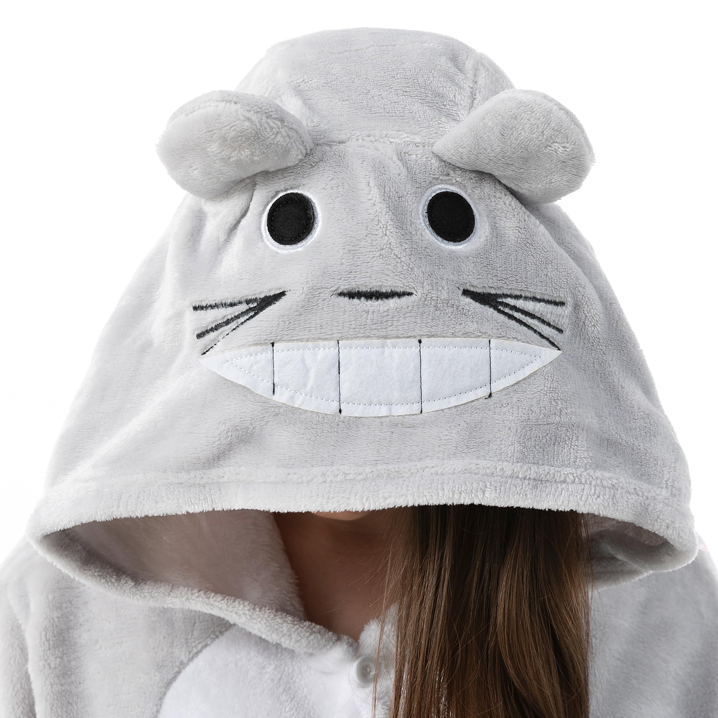 Katara Katze Kostüm-Anzug Onesie Fleece Unisex Jumpsuit