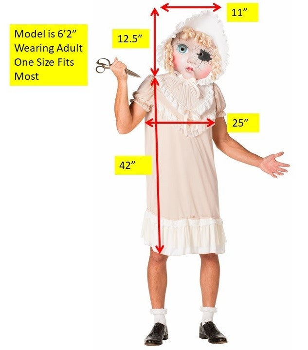 Rasta Imposta Molly Demonic Dolly Kostüm Einheitsgröße Puppenkleid