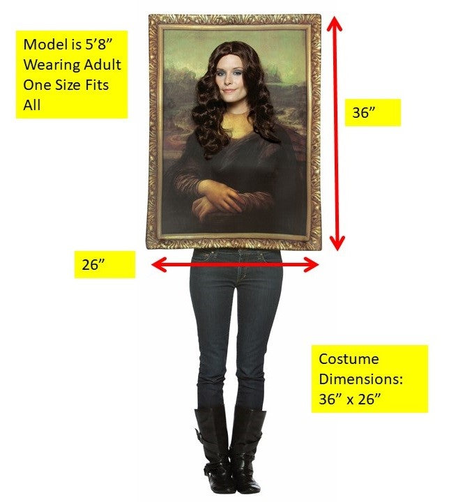 Rasta Imposta Mona Lisa Kostüm Gemälde One Size Tunika