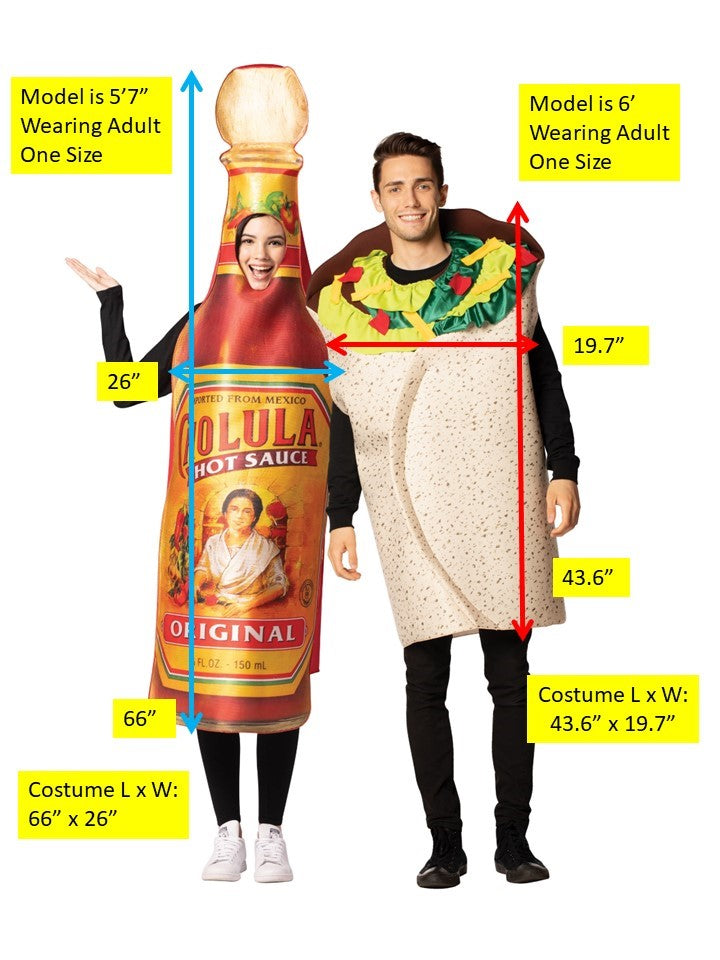 Rasta Imposta Cholula Burrito Paar-Kostüm 2-teilig