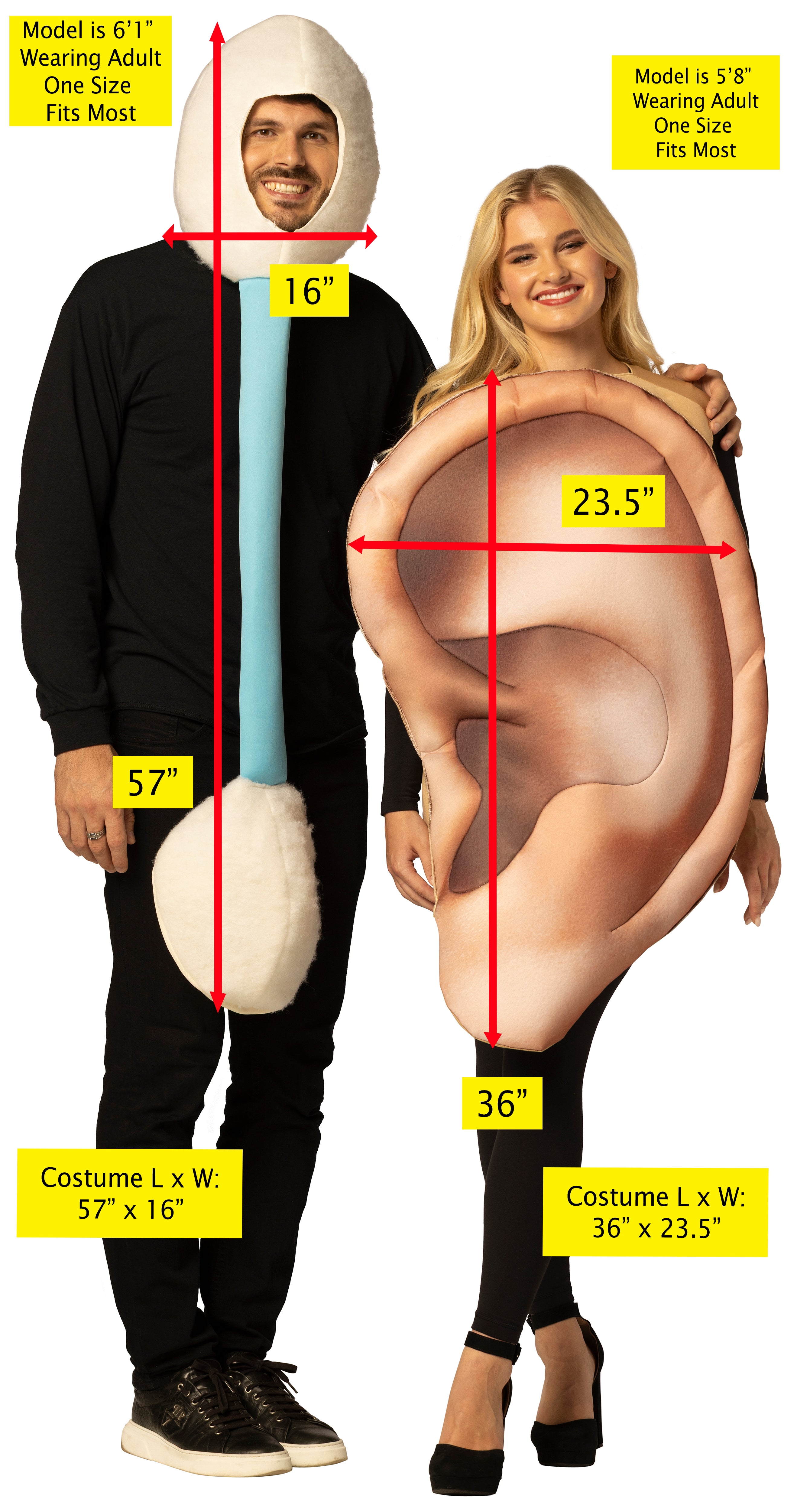 Rasta Imposta Cotton Swab & Ear Paarkostüm Einheitsgröße