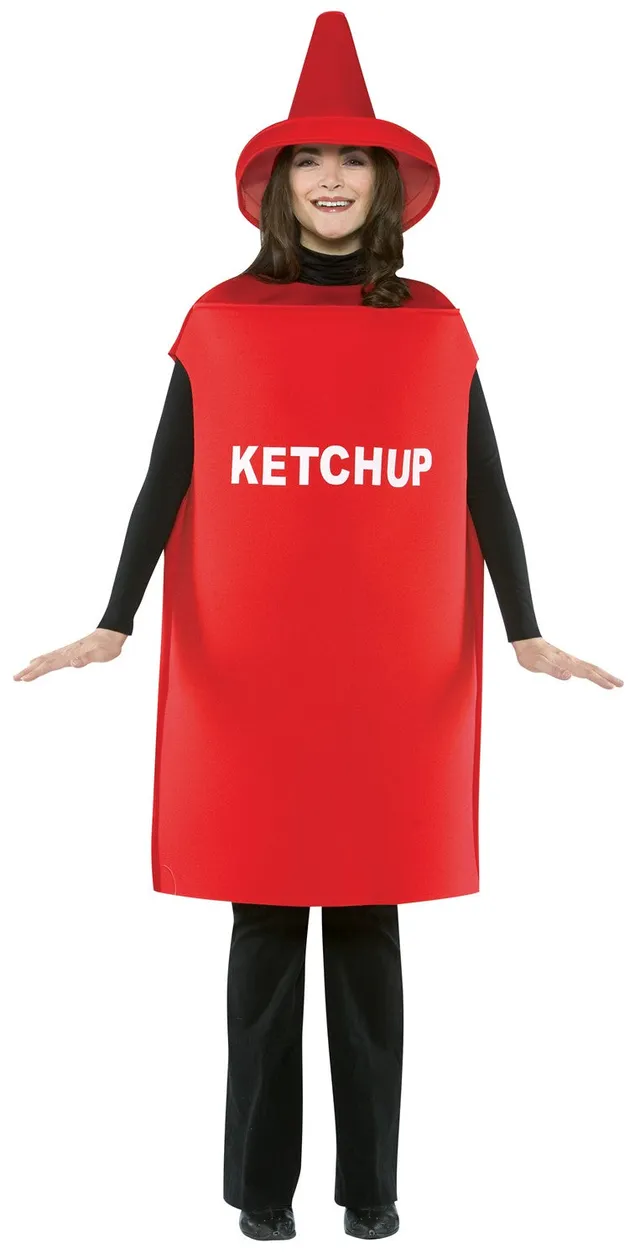 Rasta Imposta Ketchup Kostüm Erwachsene Einheitsgröße Tunika rot