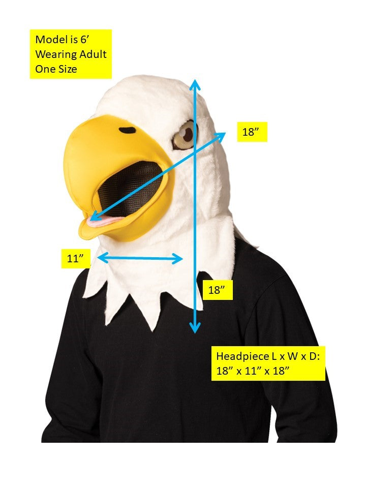 Rasta Imposta Adult Eagle Mascot Head Kostüm One Size