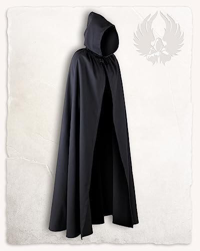 Mytholon Aaron Umhang Schwarz Canvas Baumwolle 140cm