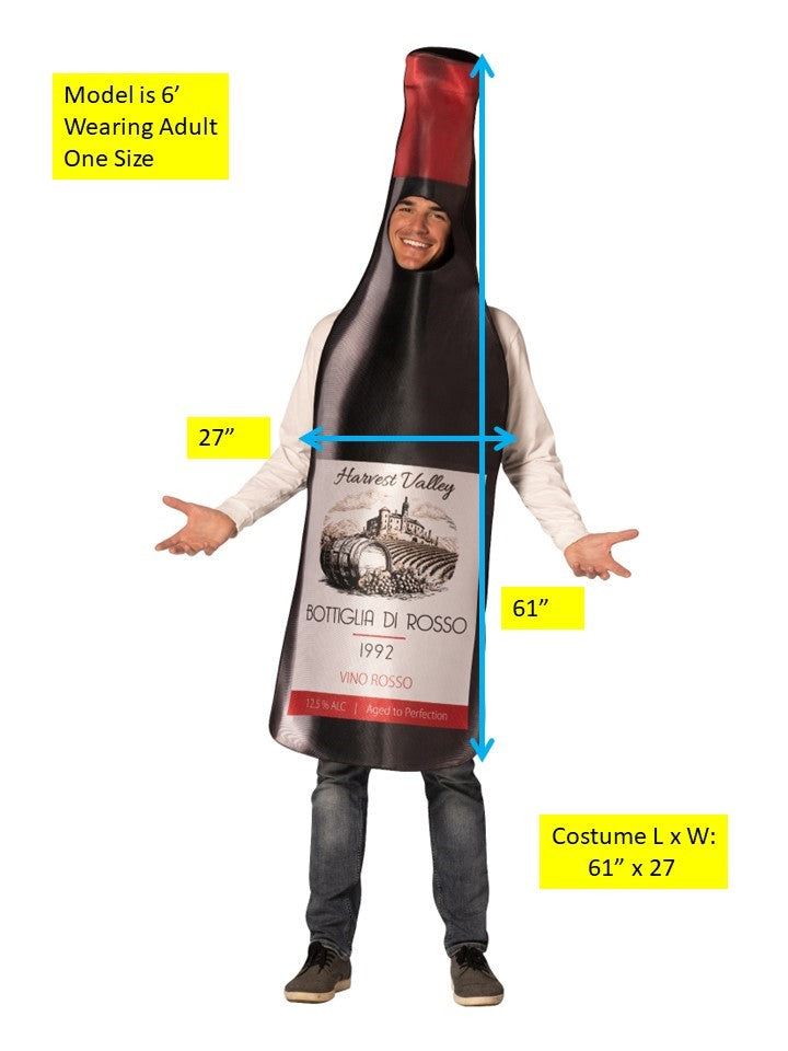 Rasta Imposta Get Real Rotwein Flasche Kostüm Einheitsgröße