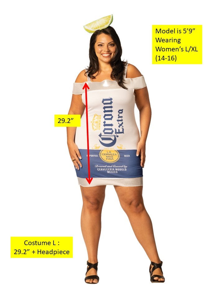 Rasta Imposta Corona Extra Bierkleid Kostüm Damen L-XL