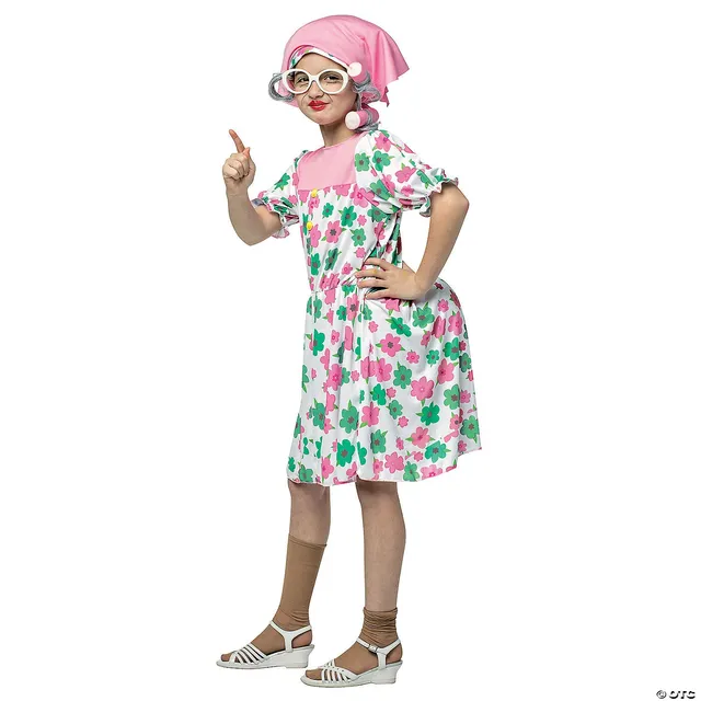 Rasta Imposta Granny Kinderkostüm Mädchen Gr. 4-6 Blumen