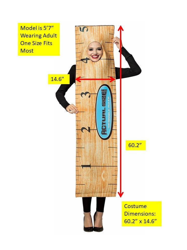 Rasta Imposta Ruler Linealkostüm One Size Tunika gelb Schaum