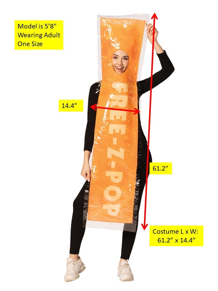 Rasta Imposta FREE-Z-POP Eis Kostüm One Size orange
