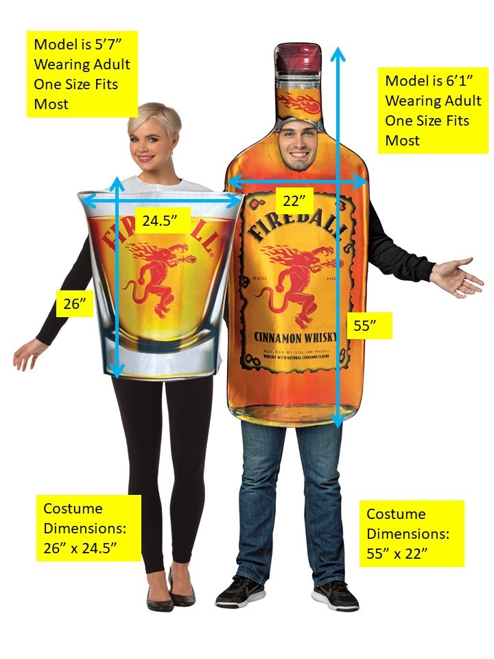 Rasta Imposta Fireball Flaschen Partnerkostüm One Size