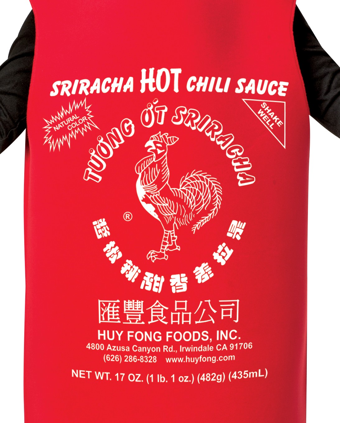 Rasta Imposta Sriracha Kostüm Kinder 7-10 Flaschen-Tunika