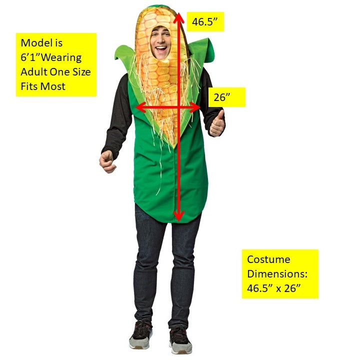 Rasta Imposta Corn on the Cob Kostüm Einheitsgröße Mais