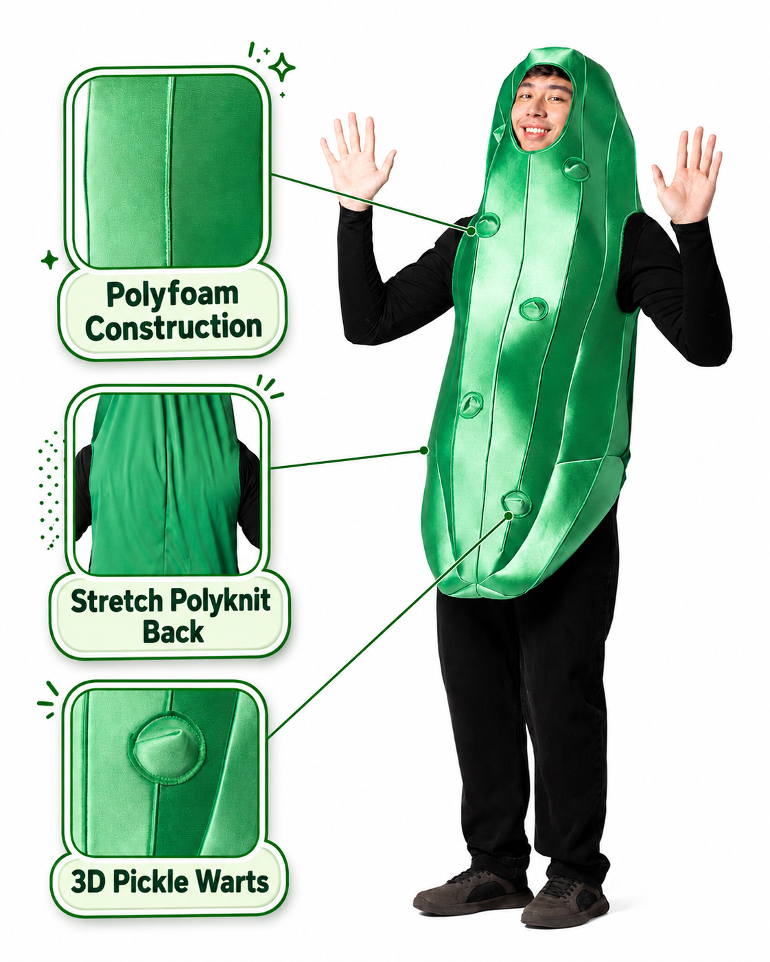 Rasta Imposta Ultimate Pickle Erwachsenenkostüm grün Gurke