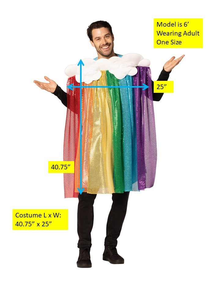 Rasta Imposta Rainbow Rain Cloud Kostüm bunt One Size