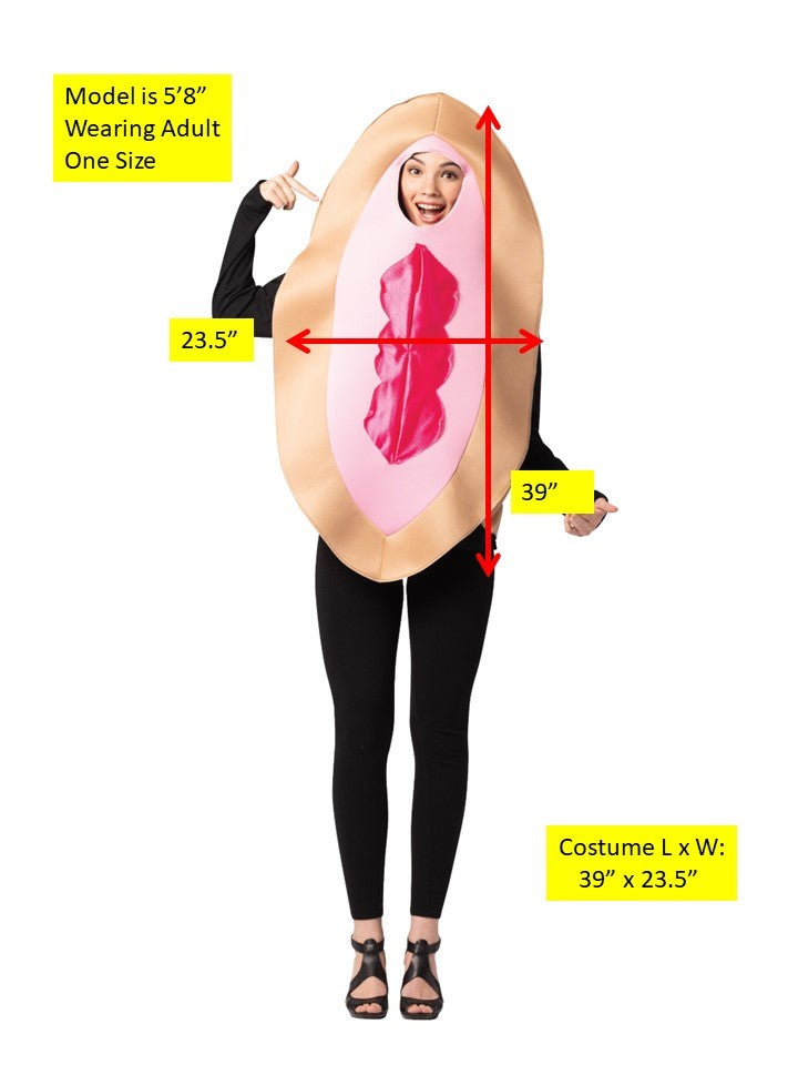 Rasta Imposta Beige Vagina Kostüm beige Einheitsgröße