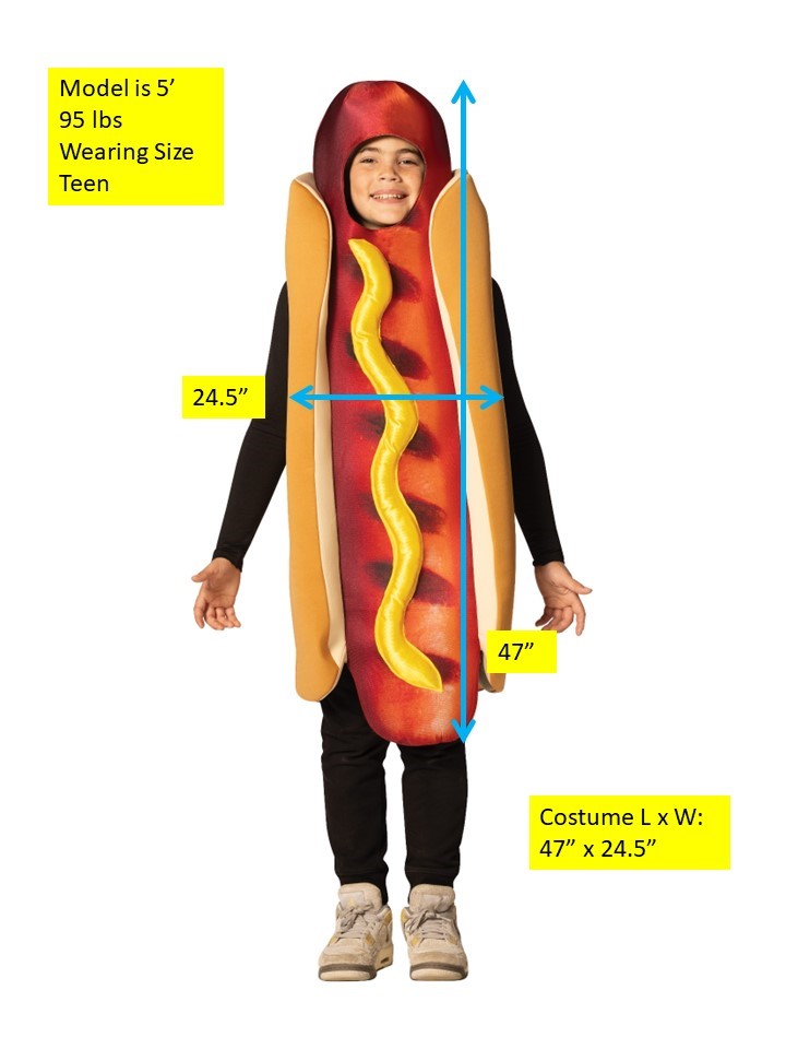 Rasta Imposta Hot Dog Kinderkostüm Gr. 12-14 Schaum