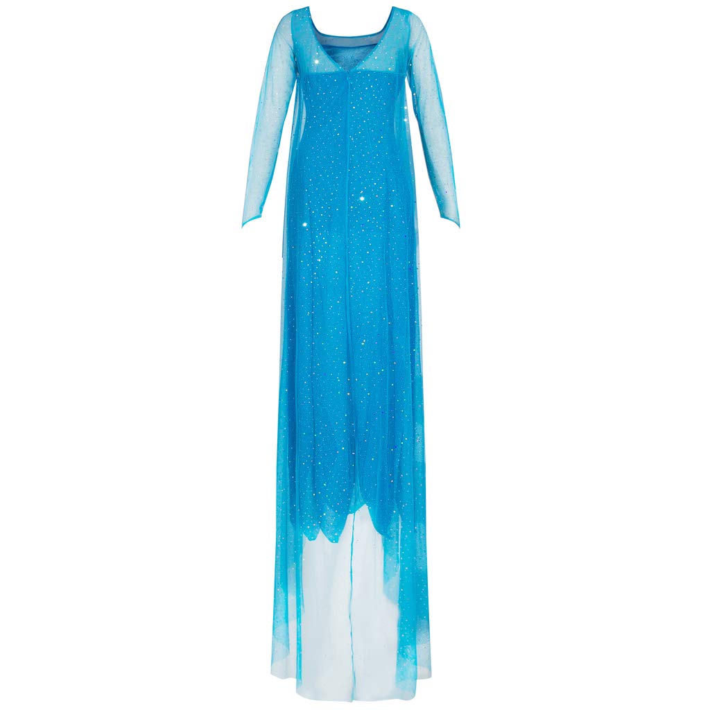 Katara Prinzessin Elsa Kleid Blau Glitzer Kostüm S Damen