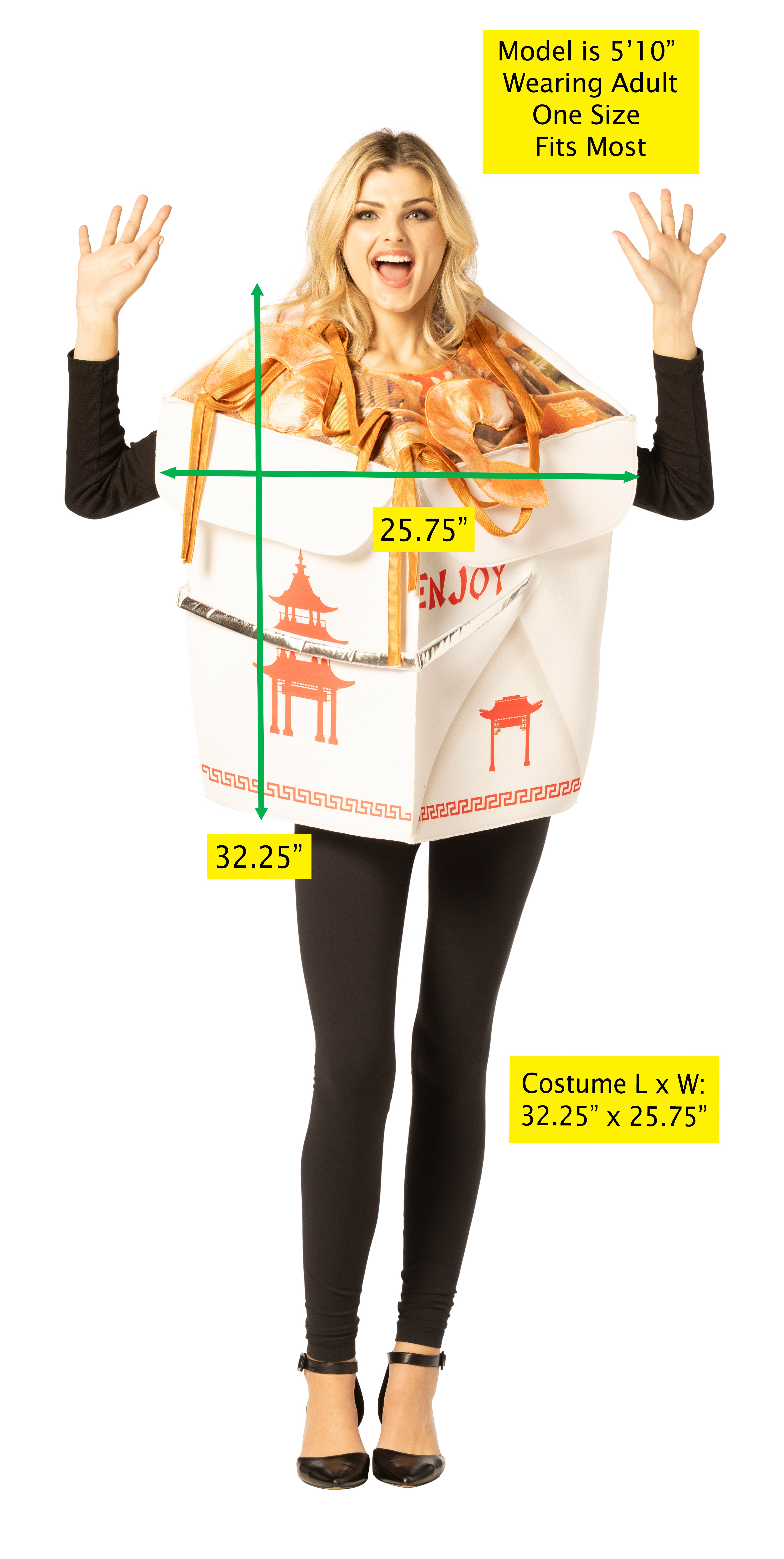 Rasta Imposta Lo Mein Take Out Kostüm One Size Nudelbox