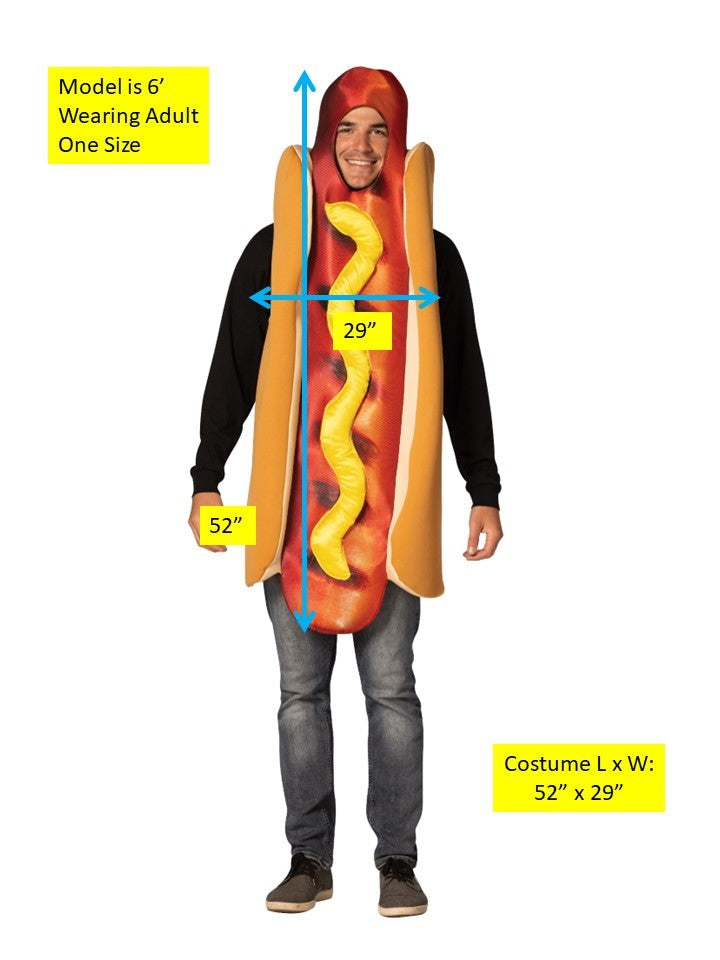 Rasta Imposta Hot Dog Kostüm Brötchen Einheitsgröße