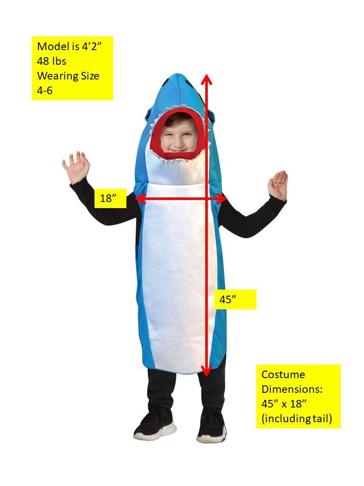 Rasta Imposta Ultimate Blue Shark Kostüm Kinder 4-6 Blau