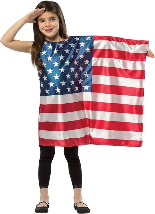 Rasta Imposta USA Flag Dress Kinderkostüm Gr. 4-6 Kleid