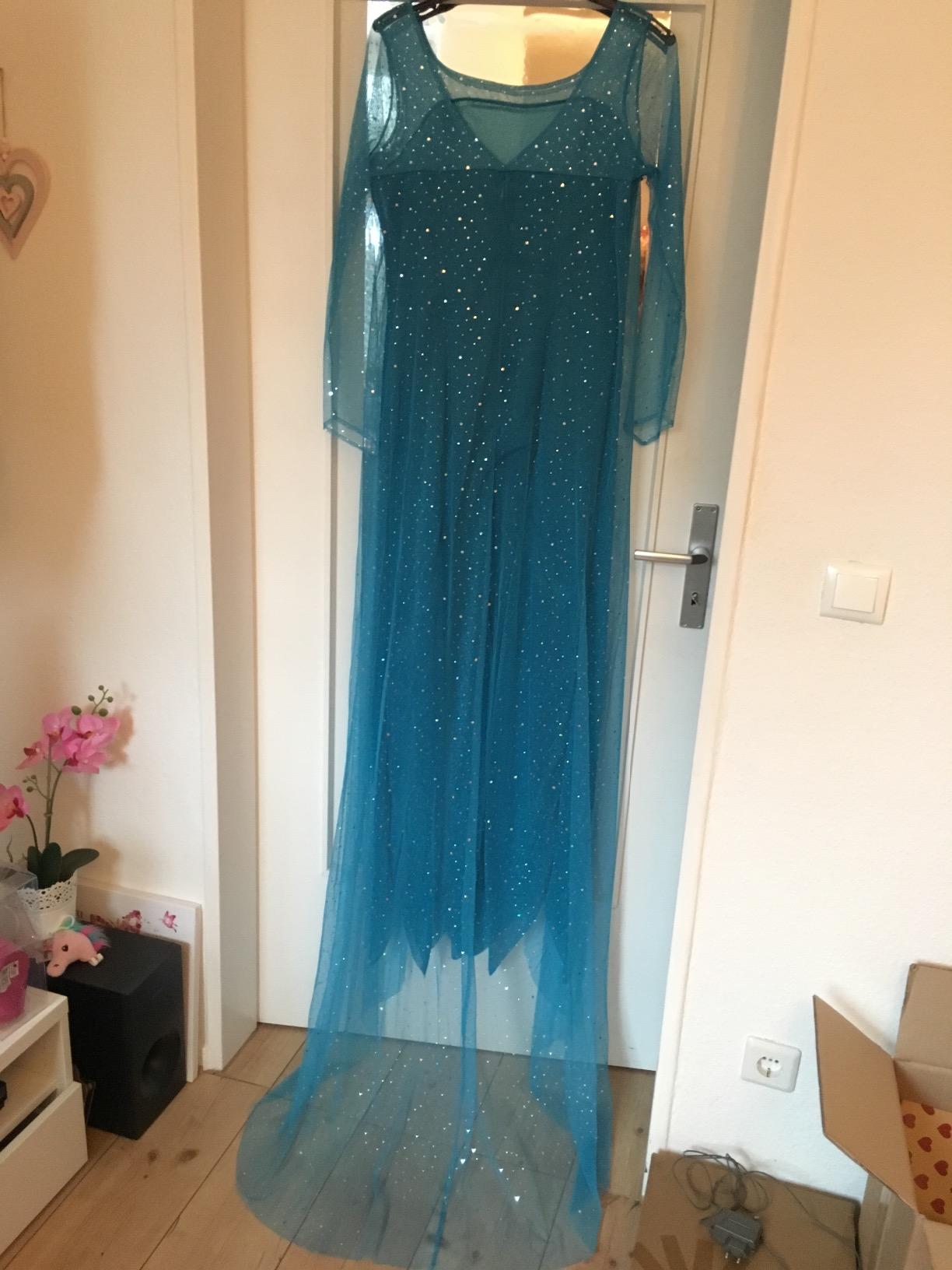 Katara Prinzessin Elsa Kleid Blau Glitzer Kostüm S Damen