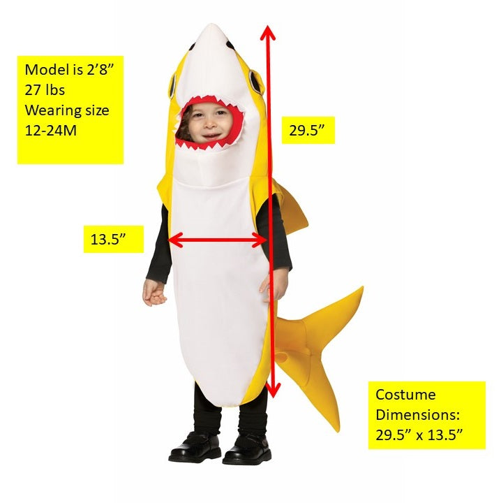 Rasta Imposta Yellow Shark Babykostüm 12-24 Monate Hai gelb