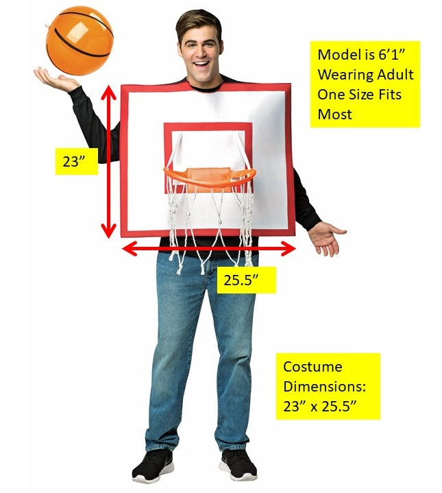 Rasta Imposta Basketball Hoop Kostüm One Size mit Ball