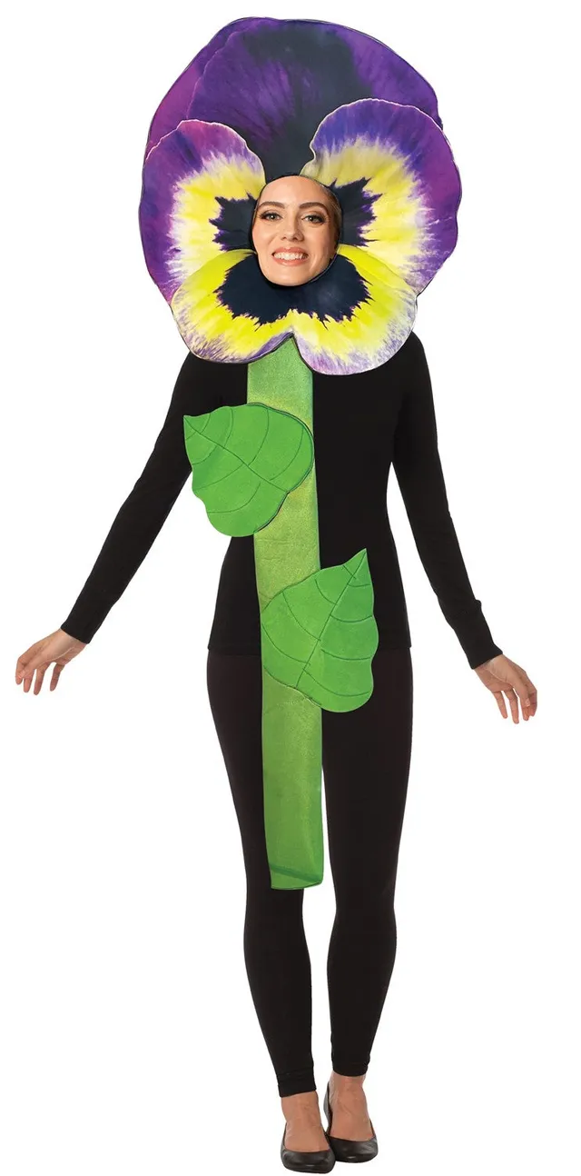 Rasta Imposta Purple Pansy Flower Kostüm Blume One Size
