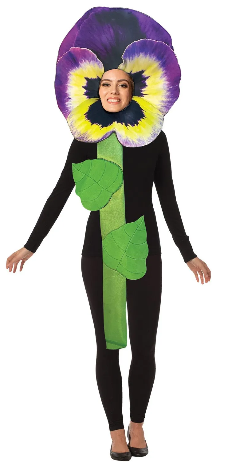 Rasta Imposta Purple Pansy Flower Kostüm Blume One Size