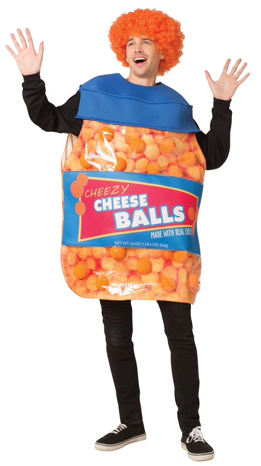 Rasta Imposta Cheeseballs Snack Kostüm Gelb Einheitsgröße Tunika
