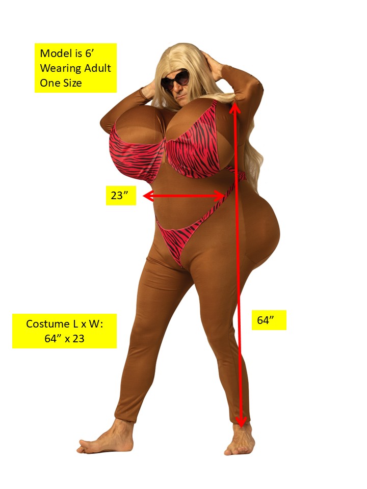 Rasta Imposta Bronzed Bikini Beauty Kostüm Einheitsgröße Pink