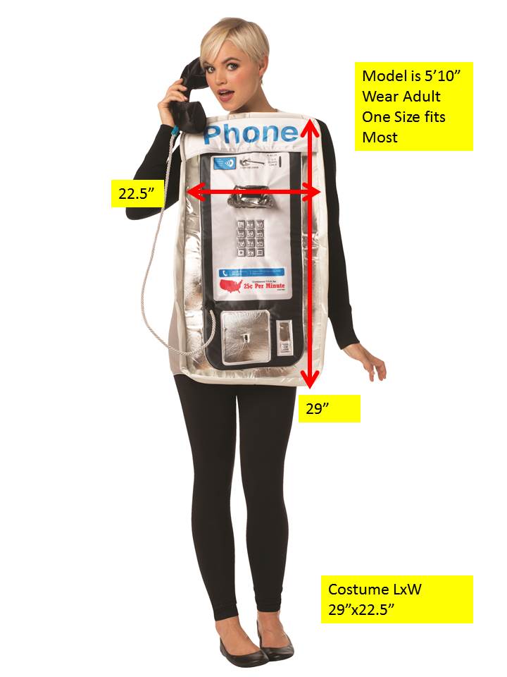 Rasta Imposta Retro Pay Phone Kostümgruppe One Size
