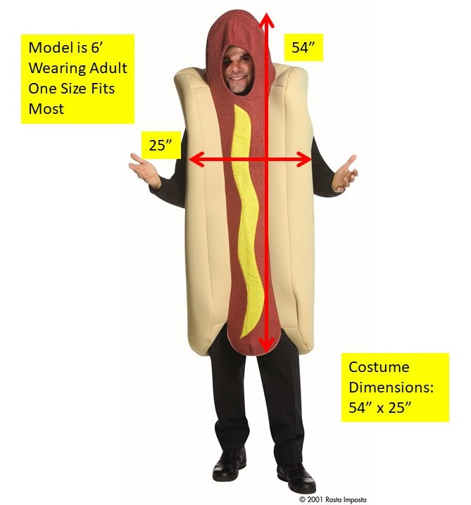 Rasta Imposta Hot Dog Kostüm Erwachsene Einheitsgröße