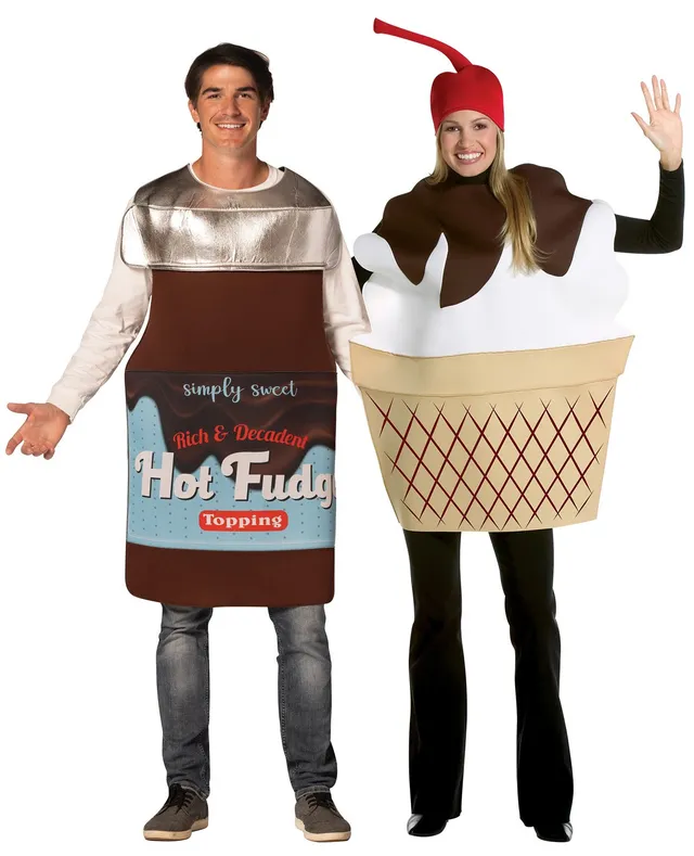 Rasta Imposta Hot Fudge Eisbecher Paar Kostüm One Size