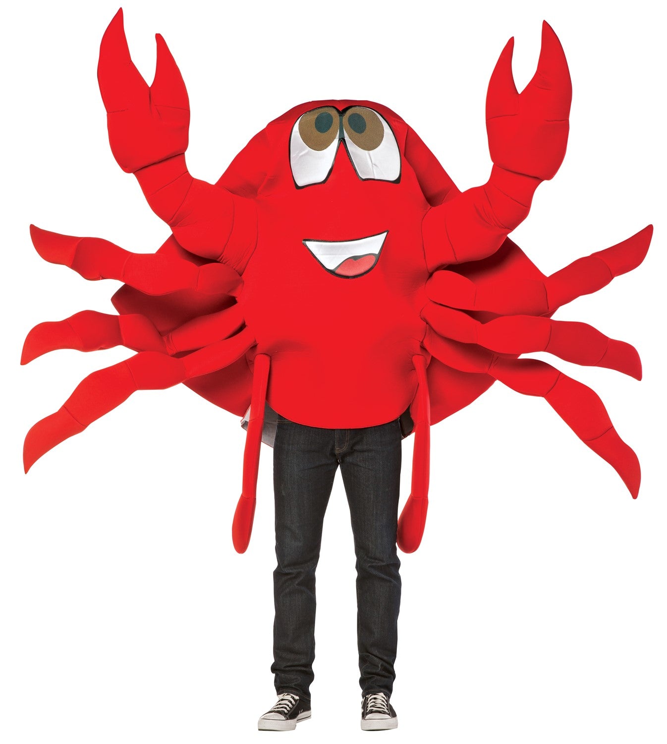 Rasta Imposta Crab Mascot Kostüm Krabbe Einheitsgröße Rot