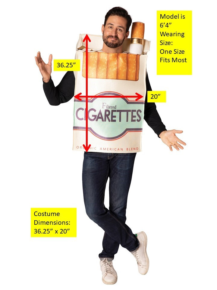 Rasta Imposta Cigarette Pack Kostüm Einheitsgröße Schaumtunika