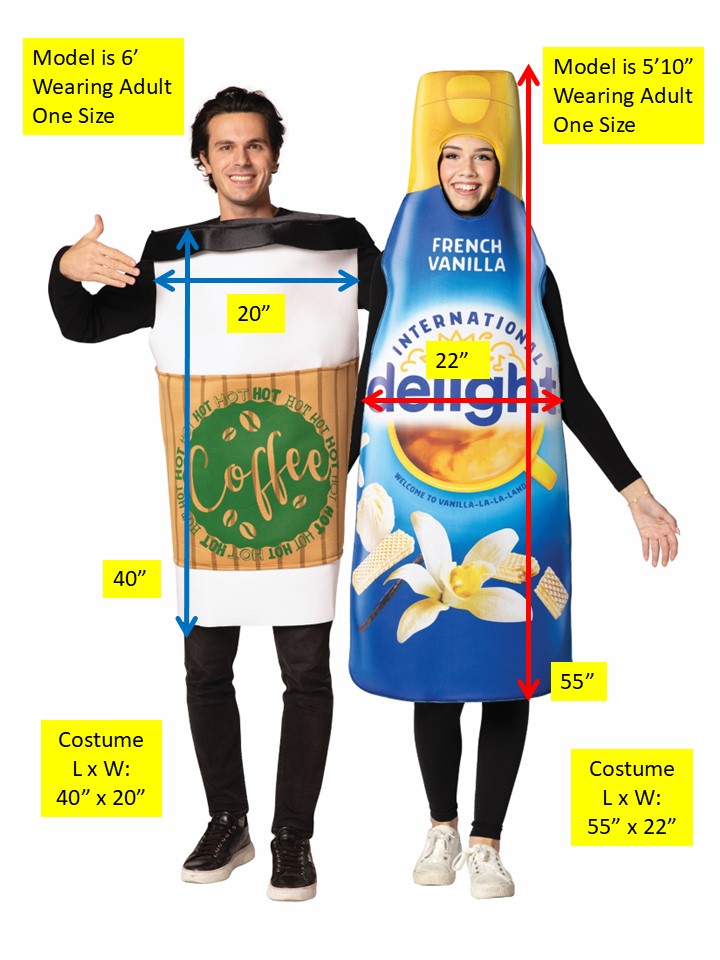 Rasta Imposta Coffee Creamer Paarkostüm One Size 2-teilig
