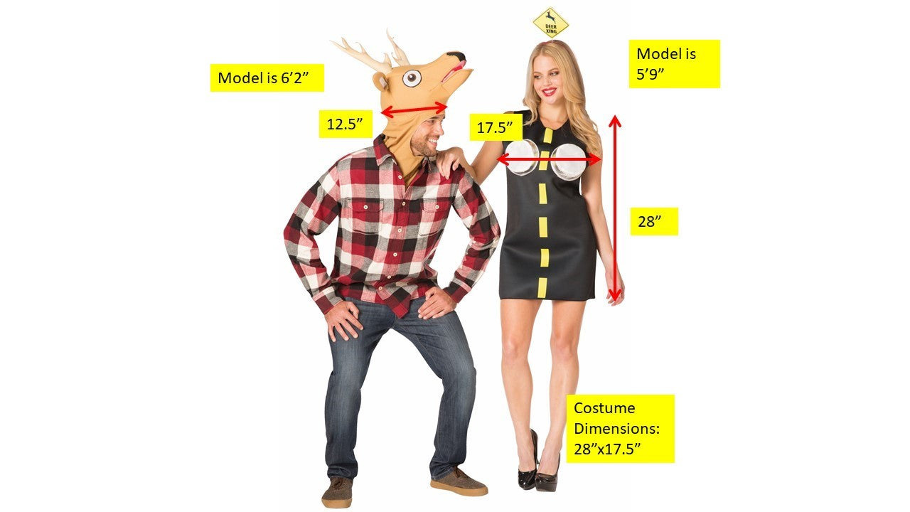 Rasta Imposta Deer in Headlights Paarkostüm Kleid 4-10 + Kopf
