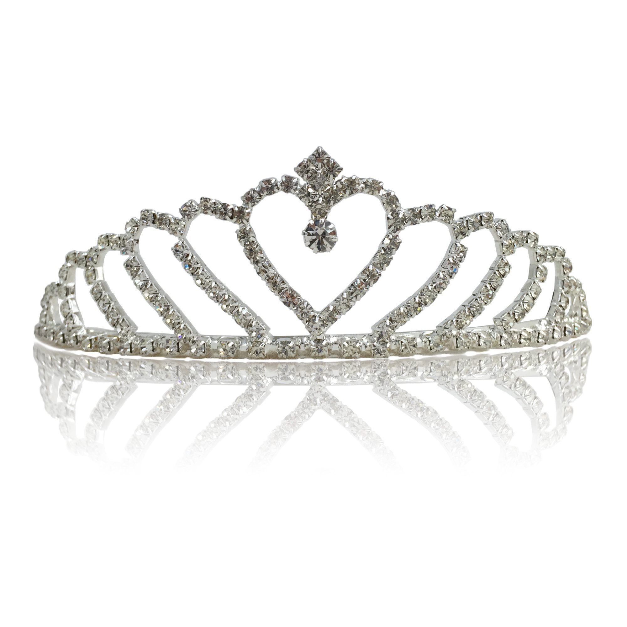 Katara 1738 Mini Kamm #1 Diadem silber Strass 16 cm