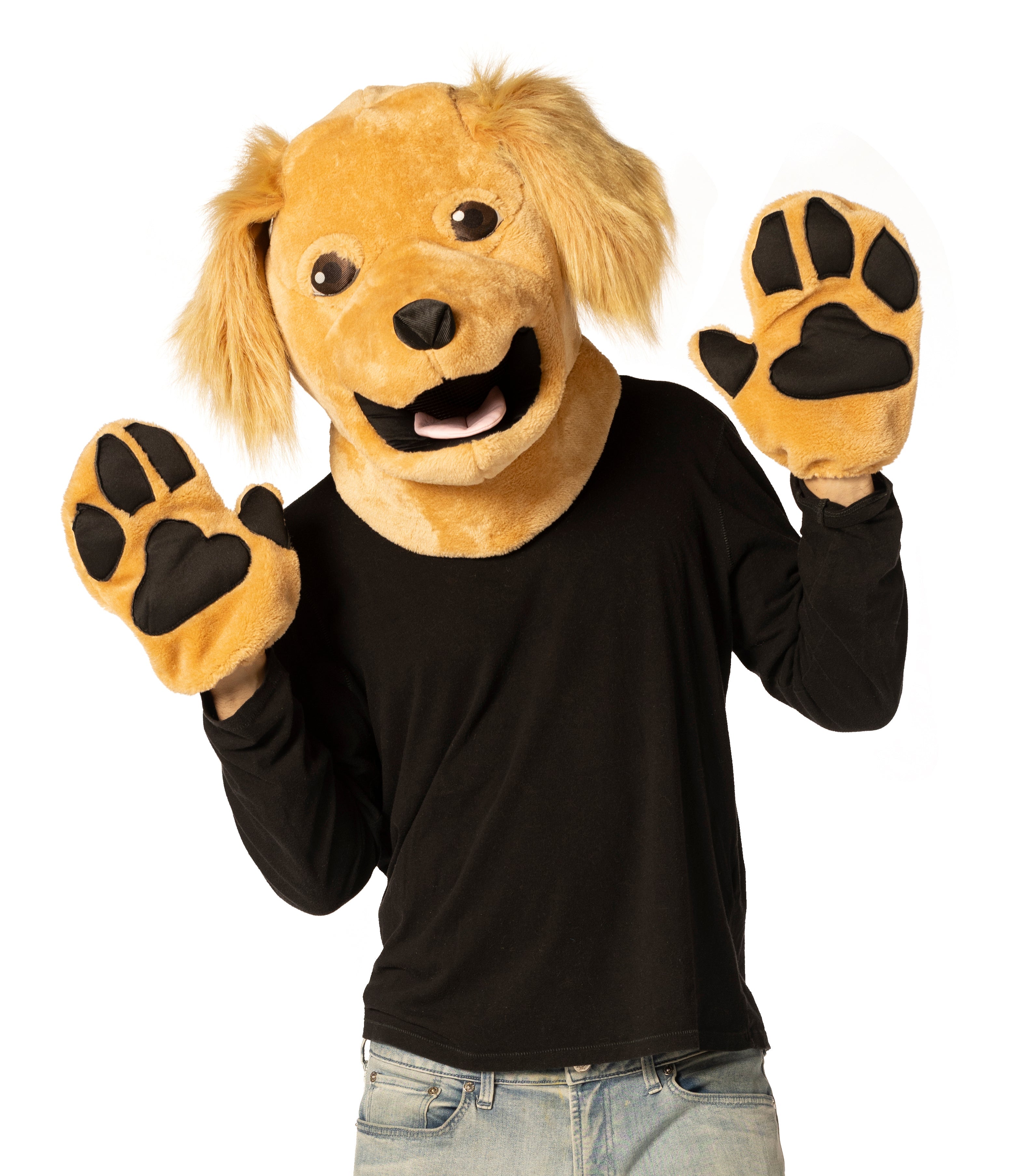 Rasta Imposta Brown Dog Maske mit Pfoten braun Einheitsgröße