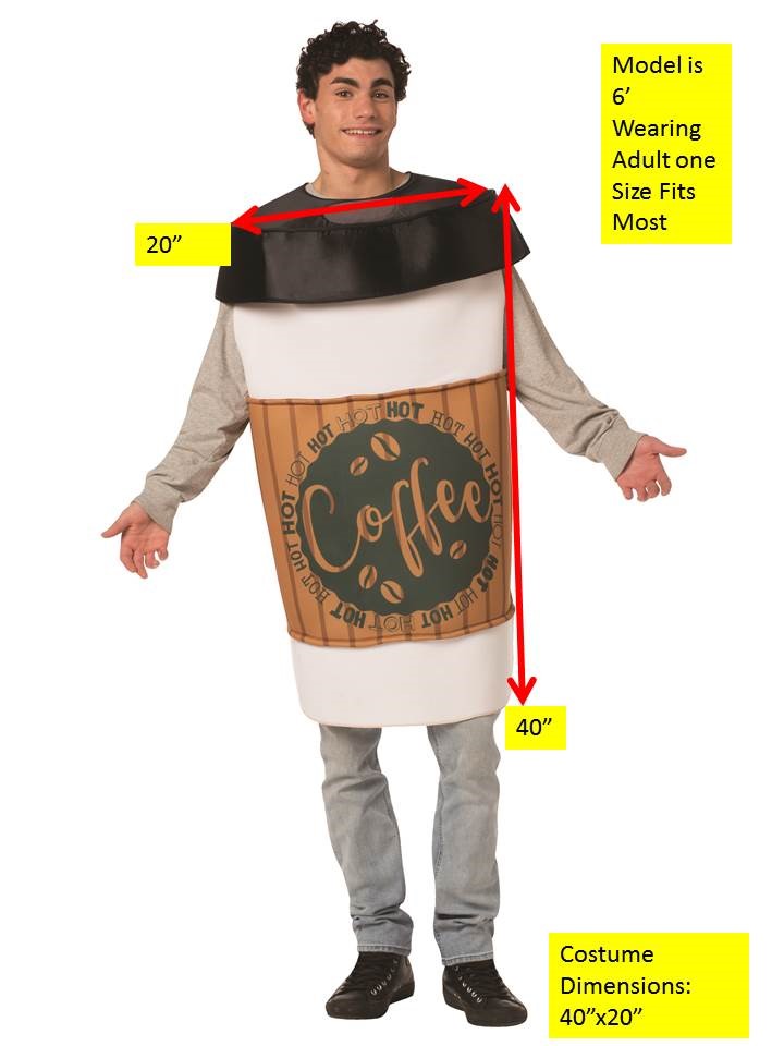 Rasta Imposta Coffee 2 Go Kaffeebecher Kostüm Einheitsgröße