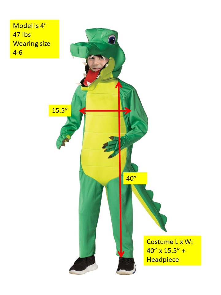 Rasta Imposta Alligator Kinderkostüm 4-6 Jumpsuit